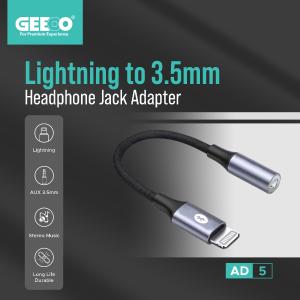 Geeoo Lightning to 3.5mm Headphone Jack Adapter (Bluetooth Supported) AD5 GT1024 Discount Shop Offer