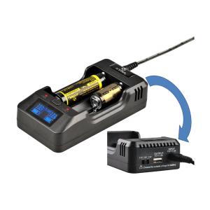 XTAR VP2 Full Set 100-240VAC-12VDC LCD-Display 1-2 cell LiIon Charger Outlet Free Shipping Authentic