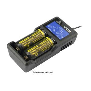 XTAR VC2 1-2 Cell Lithium Ion Battery Charger with USB Input and LCD Display Outlet Original