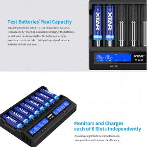 XTAR VC8 1-8 Cell LiIon/NiMH Battery Charger with Capacity Test function Sale Low Pice