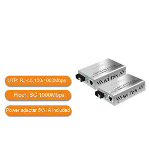 WI-TEK 25KM SINGLE FIBER OPTIC MEDIA CONVERTER Quality From China Cheap