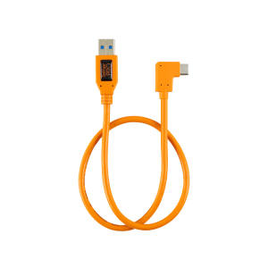 Tether Tools TetherPro USB-A 3.0 to Right Angle USB-C Pigtail Cable, 20" (50cm) - High-Visibility Orange From China