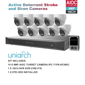 UNIARCH 8MP 16CH AIOC WITH 10*AIOC CAMERAS Best Place To Buy Online