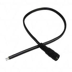 DC Jack Female Inline Cable Assembly 2.5mm ID x 5.5mm OD with 18AWG Figure 8 Twin Core Flat 300mm Lead Latest Sale Online