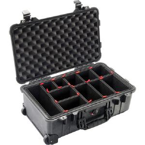 Pelican 1510TP Carry-On Case with TrekPak Divider System - Black Free Shipping With Paypal