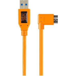 Tether Tools TetherPro USB to Micro-USB 3.0 Type B Male Cable, 15' - Orange, Right-Angle Quality Free Shipping Low Pice