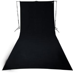 Westcott 9 x 20' Wrinkle-Resistant Polyester Backdrop - Rich Black Very Cheap Cheap Online