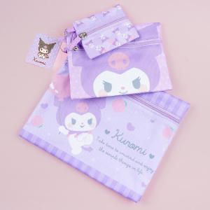 Kuromi Balloon Heart Flat Pouch Set - 3 pcs Sale Cheap Online