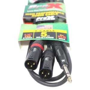 ProX - 1/4" TRS Stereo to DUAL XLR Y 5ft Cable (Open Box) Browse Cheap Online