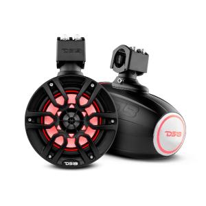 NXL 6.5" Marine Water Resistant Wakeboard Tower Speakers with Integrated RGB LED Lights 300 Watts Official