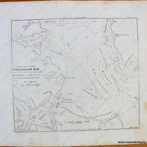 1850 - Entrance to Chesapeake Bay - Antique Chart Best Place