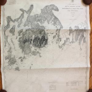 1883 - Coast Chart No. 3 Mount Desert Island Frenchman's and Blue Hill Bays and Approaches, Maine. - Antique Chart Sale Ebay