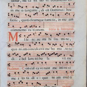 c. 16th century - Antique Sheet Music - Feria ii. Dominicae Passionis 133 - Antique Sheet Music Free Shipping Popular