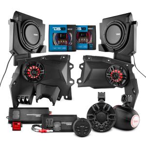 Can-Am Maverick X3 Stage 4 Dash Panel Speaker Enclosures   Driver and Passenger Side Under Seat Subwoofer Enclosure and Pair of Tower Speakers - 3800W MAX Free Shipping 2025 Unisex