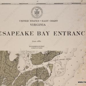 1911 - Chesapeake Bay Entrance - Antique Chart Amazing Pice Cheap Online