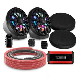 8" Loaded Flat Mount Speaker Pods with Amplifier, Installation Kit and Digital LED Lights, Package for Can-Am Spyder & Ryker Cheap Sale Websites