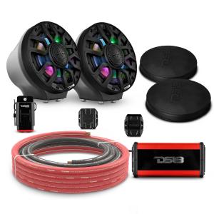 6.5" Loaded Flat Mount Speaker Pods with Amplifier, Installation Kit and Digital LED Lights, Package for Can-Am Spyder & Ryker Where To Buy Cheap Real