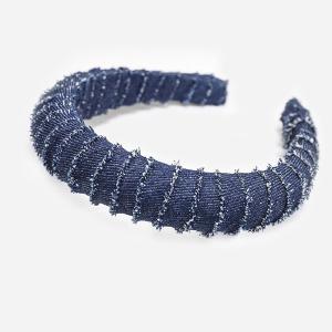 Raw Hem Denim Padded Headband New Styles For Sale