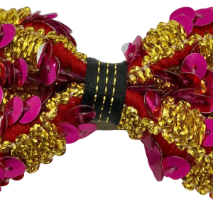 Vintage Sequined Bow Hair Barrette 80s Genuine For Sale