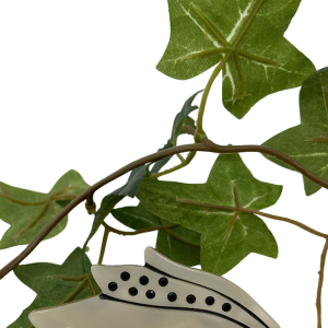 Vintage Pearlized Polka Dotted Wave Design Hair Barrette Art Deco Style Cheap Sale Wholesale Pice