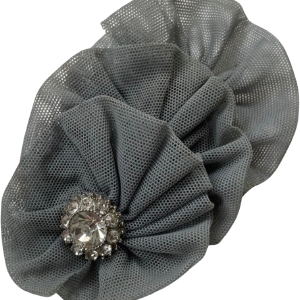 50s Handmade Pleated Tiered Ruffle Crystal Hair Piece Best For Sale