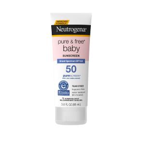 Neutrogena Pure & Free Baby Sunscreen Lotion, Broad Spectrum, SPF 50, 3 oz Cheap Visa Payment