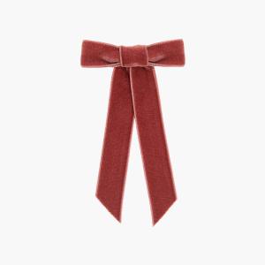 Velvet Bow Barrette -- Antique Rose Sale Fast Delivery