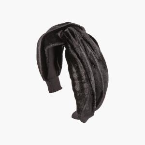 Twist Headband in Velvet -- Black Cheap Sale Free Shipping