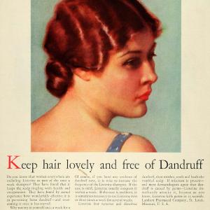 1930 Ad Listerine Shampoo Dandruff Free Hair Redhead - ORIGINAL ADVERTISING MCC4 Clearance Very Cheap