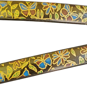 60s 70s Deadstock Black Butterfly and Floral Barrettes Tumblr Cheap Pice