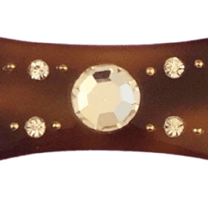 70's Bow Shape French Barrette with Rhinestones Countdown Package Cheap Online