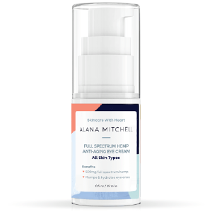 Alana Mitchell Full Spectrum Hemp Anti-Aging Eye Cream 0.5oz / 15ml (Free Gift) Discount Free Shipping