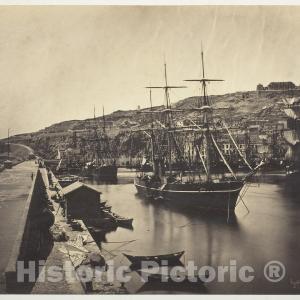 Art Photo : The Port and City of Ste-Mediterranean (Port et Ville de Ste-Mediterranee), Gustave Le Gray, c 1871, Vintage Wall Decor : Cheap Sale Best Wholesale