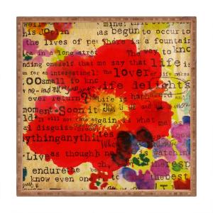Poppy Poetry Square Tray PK276 With Paypal Free Shipping