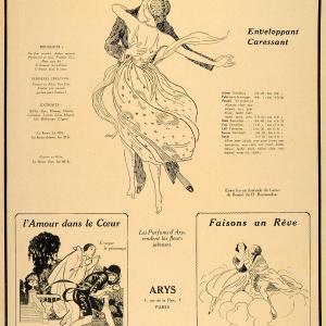 1920 Ad Arys Perfume French France Paris Fox Trot Dance - ORIGINAL ILL3 Sale High Quality