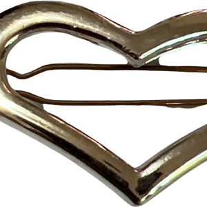 60s Mod Vintage Silver Heart French Barrette Pay With Paypal For Sale