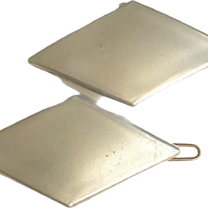 60s Mod Silver Geometric Barrettes Made In France Cheap Excellent