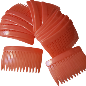 90s/00s Hair Kant Slip Side Combs Coral Salmon Pack Of 18 Outlet Reliable