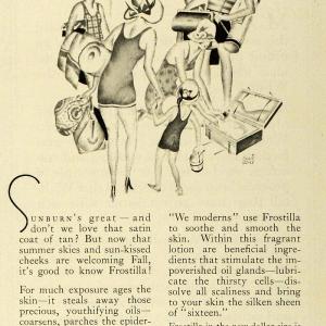 1927 Ad Frostilla Skin Conditioner Care Price Elmira NY Cosmetic Swimmers LHJ7 Free Shipping Cost