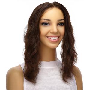 10" Hairline Topper #5 Warm Dark Brown Wavy Fashionable