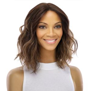 12" Divine Lace Top Wig Dark Brown Balayage Wavy Free Shipping Comfortable