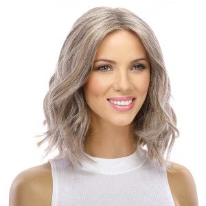 12" Divine Lace Top Wig Champagne Grey Wavy Top Quality Sale Online