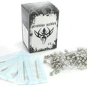 100 Sterile Needles and 100 Straight Barbells - Piercing Kit Cheap Pirce