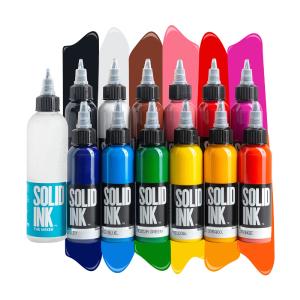 12 Color Spectrum Set  Solid Ink  1oz Bottles Authentic For Sale