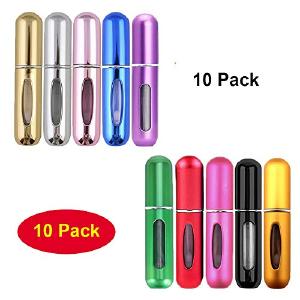 10 Pack-5ml Portable Mini Refillable Empty Perfume Atomizer Spray Bottle Easy to Fill Scent Cheap Sale For Cheap