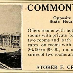 1913 Ad Commonwealth Hotel Storer F. Crafts Boston Mass - ORIGINAL CL4 Cheap Sale Get Authentic