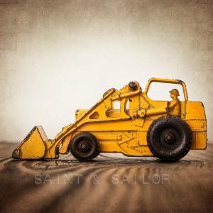 Vintage Toy Tractor with Guy Yellow For Sale Free Shipping