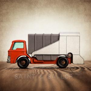 Vintage Orange Garbage Truck Cheap Sale With Paypal