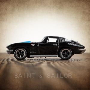 Vintage Muscle Car Black 65 Corvette Low Pice Fee Shipping Cheap Online