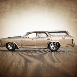 Vintage Muscle Car Beige 1970 Chevelle Wagon Sale Exclusive